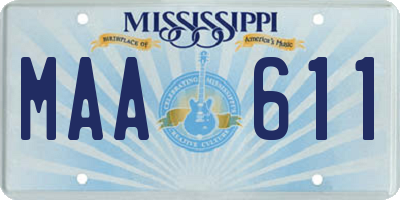 MS license plate MAA611