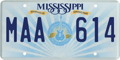 MS license plate MAA614