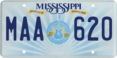 MS license plate MAA620
