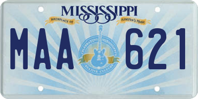 MS license plate MAA621