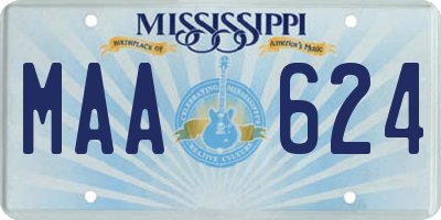 MS license plate MAA624