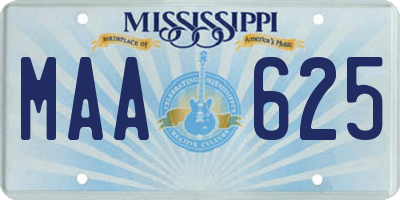 MS license plate MAA625