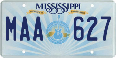 MS license plate MAA627