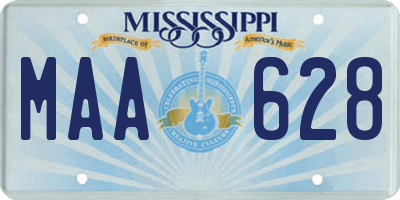 MS license plate MAA628