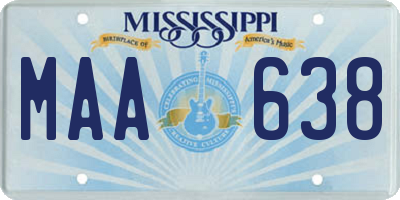 MS license plate MAA638