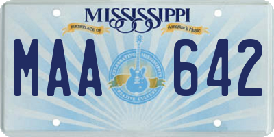 MS license plate MAA642