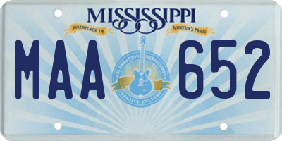 MS license plate MAA652