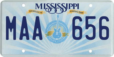 MS license plate MAA656