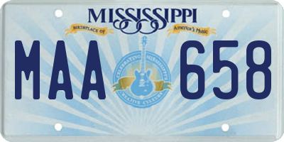 MS license plate MAA658