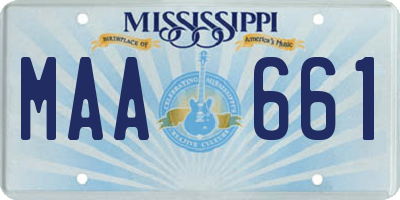 MS license plate MAA661