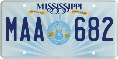 MS license plate MAA682