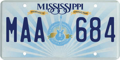 MS license plate MAA684