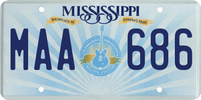 MS license plate MAA686