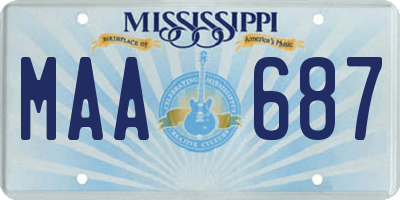 MS license plate MAA687
