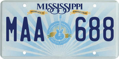 MS license plate MAA688