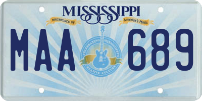 MS license plate MAA689