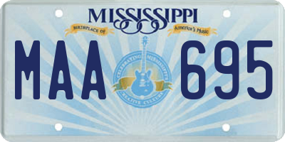 MS license plate MAA695