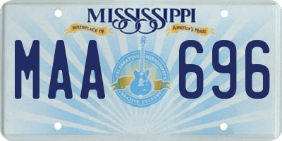 MS license plate MAA696