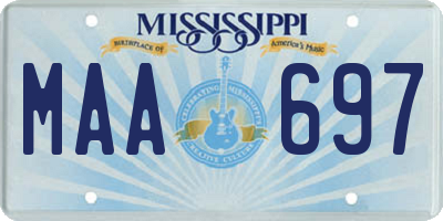 MS license plate MAA697