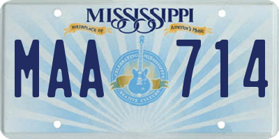 MS license plate MAA714