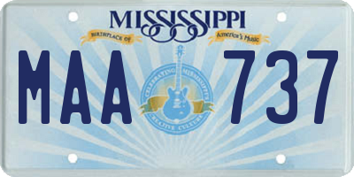 MS license plate MAA737
