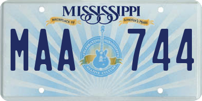 MS license plate MAA744