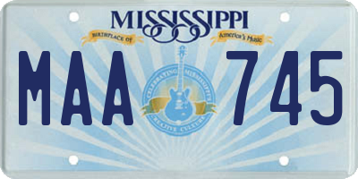 MS license plate MAA745