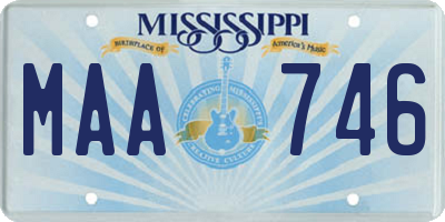 MS license plate MAA746