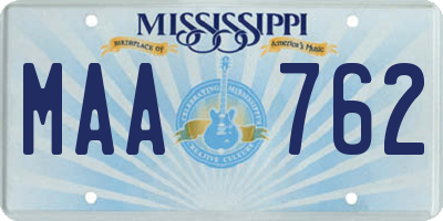 MS license plate MAA762