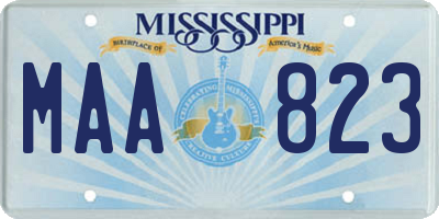 MS license plate MAA823