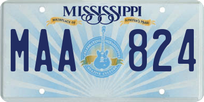 MS license plate MAA824