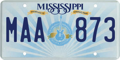 MS license plate MAA873