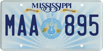 MS license plate MAA895