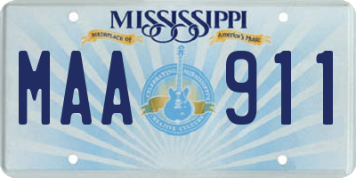 MS license plate MAA911