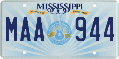 MS license plate MAA944