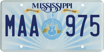 MS license plate MAA975