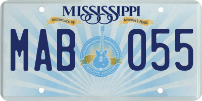 MS license plate MAB055