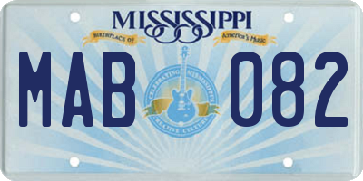 MS license plate MAB082