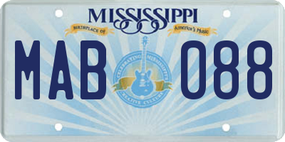 MS license plate MAB088