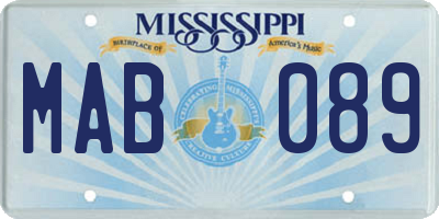MS license plate MAB089