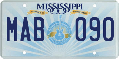 MS license plate MAB090