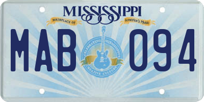 MS license plate MAB094