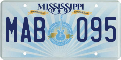 MS license plate MAB095