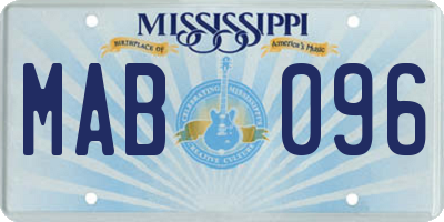 MS license plate MAB096