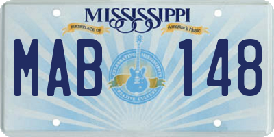MS license plate MAB148