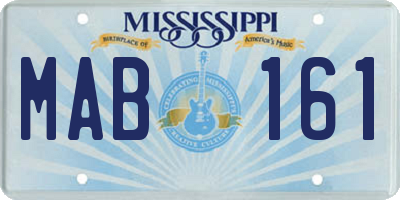MS license plate MAB161
