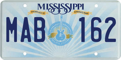 MS license plate MAB162