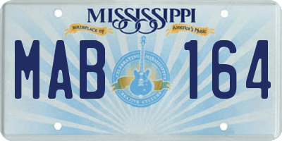 MS license plate MAB164