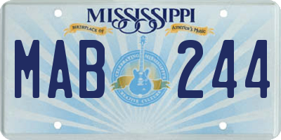 MS license plate MAB244