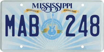 MS license plate MAB248